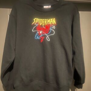 Marvel Spider-Man Black Crewneck Sweater